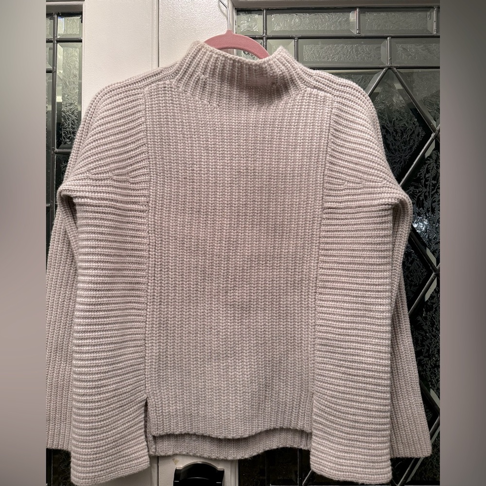 Intermix cream mock neck sweater Cashmere and Wool